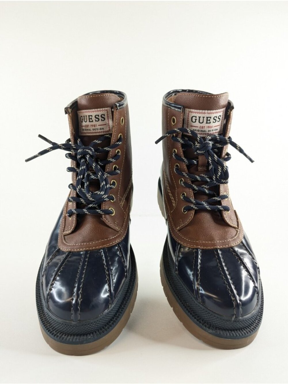 Guess Duck Boots Mens 9 Womens 10 Brown Waterproof Winter Snow Rain Shoes - Picture 5 of 9